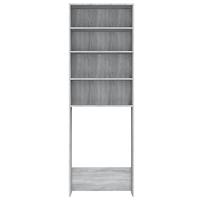 Wasmachinekast 64x24x190 cm grijs sonoma eikenkleurig - thumbnail