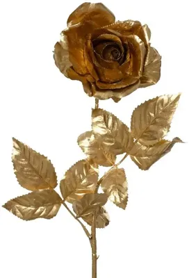 Everlands kunsttak roos 72cm goud