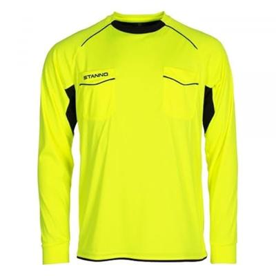 Stanno 429003 Bergamo Referee Shirt l.m. - Neon Yellow-Black - S