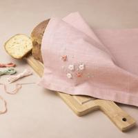 Creativ Company Mini hobbyset borduurwerk, textiel servet, dusty rose, 1 doos - thumbnail