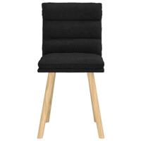 Eetkamerstoelen 2 st stof zwart - thumbnail