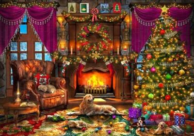 Cosy Christmas Room Puzzel 2000 stukjes Cosy Christmas Room Puzzel 2000 stukjes