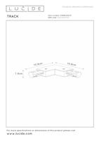 Lucide TRACK L-koppelstuk - 1-fase Railsysteem / Railverlichting - Links -Wit (Uitbreiding) - thumbnail