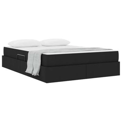 Opbergbed met matras met matras Zwart 140 x 190 cm Polyester