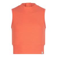 Cropped Singlet Rib Zip Bright Coral - thumbnail