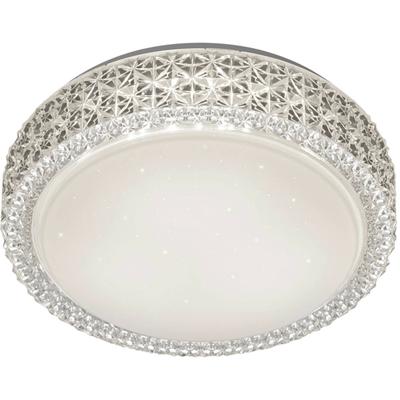 LED Plafondlamp - Trion Pegyon - 12W - Warm Wit 3000K - Sterlicht - Sterlicht - Rond - Mat Wit - Acryl