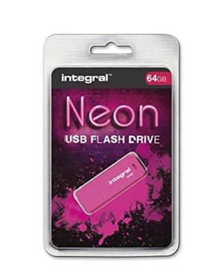 Integral Neon USB 2.0 stick, 16 GB, roze