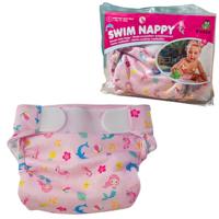 Freds Swim Academy Wasbare Zwemluier Zeemeermin Maat 1 4-9 kg Roze - thumbnail