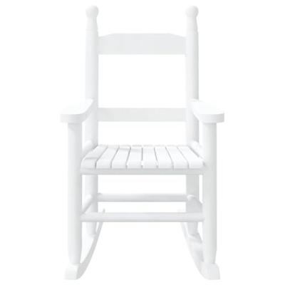 Schommelstoelen 2 st voor kinderen massief populierenhout wit