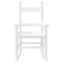 Schommelstoelen 2 st voor kinderen massief populierenhout wit - thumbnail