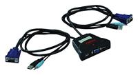 ROLINE KVM Switch Star 2 PCs, VGA, USB, audio - thumbnail