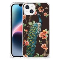 Apple iPhone 14 Plus Case Anti-shock Pauw met Bloemen - thumbnail