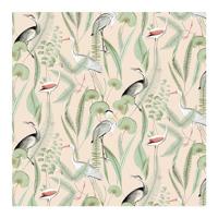 DUTCH WALLCOVERINGS behang flamingo crème- en mintkleurig - thumbnail