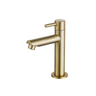 Fortifura Calvi Fonteinkraan - 15.4cm - opbouw - 1gats - Geborsteld Messing PVD (Goud) SW696238