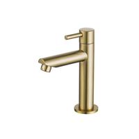 Fortifura Calvi Fonteinkraan - 15.4cm - opbouw - 1gats - Geborsteld Messing PVD (Goud) SW696238 - thumbnail