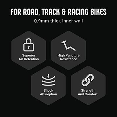 Vittoria Standard 700x20/28C Presta Binnenband 60mm Zwart Vittoria Standard 700x20/28C Presta Binnenband 60mm Zwart