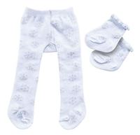 Heless Poppenmaillot met sokken - sneeuwvlokken, 35-45 cm - thumbnail