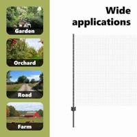 VidaXL Hek met paal grijs 1,2 x 10 m staal en pvc - thumbnail