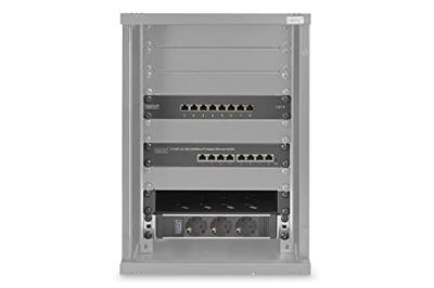 Digitus DN-10-SET-2-B 10inch-patchkast 9 HE Zwart (RAL 9005), Zwart