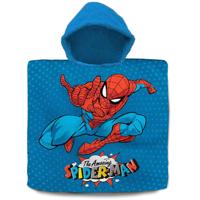 Spiderman Badponcho 60x120 cm Katoen/Rood/Blauw - thumbnail