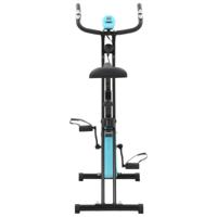 vidaXL Hometrainer X-bike magnetisch met hartslagmeter zwart en blauw - thumbnail