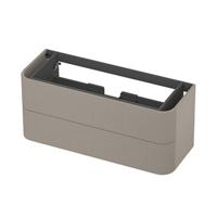 INK - Afgeronde Onderkast Gelakt 2 Laden Softclose met Gefreesd Front Tbv Grepen - 1200x450x520 Mm - Mat Creme Cotton - thumbnail