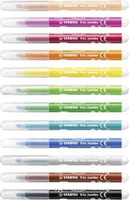 Viltstift stabilo trio jumbo 380 48st assorti Viltstift stabilo trio jumbo 380 48st assorti