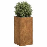 Plantenbak roestig 40x40x80 cm weervast staal - thumbnail