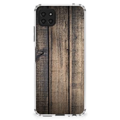 Samsung Galaxy A22 5G Stevig Telefoonhoesje Steigerhout Samsung Galaxy A22 5G Stevig Telefoonhoesje Steigerhout