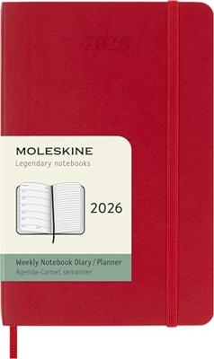 Agenda 2026 Moleskine 12M Planner Weekly 7dagen/1pagina pocket sc scarlet red