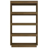 Boekenkast/kamerscherm massief grenenhout honingbruin - thumbnail