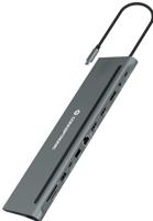 Conceptronic DONN17G laptop dock & poortreplicator Bedraad USB 3.2 Gen 1 (3.1 Gen 1) Type-C Grijs - thumbnail