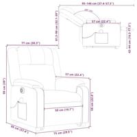 Sta-op-massagestoel elektrisch verstelbaar stof taupe - thumbnail