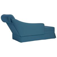 Chaise longue met bolster en rechterarmleuning fluweel blauw - thumbnail