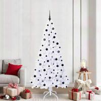 Kunstkerstboom met 300 LED Wit 210 cm PVC en staal - thumbnail