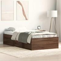 Bedframe bruin eikenkleur 90x190 cm - thumbnail