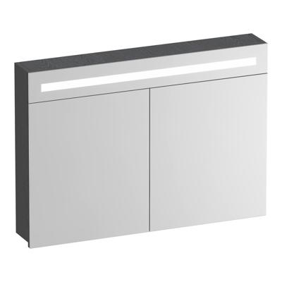 Brauer Promise Spiegelkast - 100 cm - met Verlichting - 2 Spiegeldeuren - Timber Grey