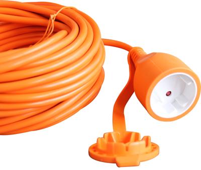Relectric verlengsnoer oranje 20m 2x1,0mm met klep - RELEC493784 RELEC493784