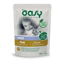 OASY Chunks in gravy Pork - nat kattenvoer - 85g - thumbnail