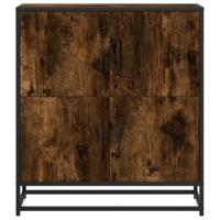 Dressoir 68x35x76 cm bewerkt hout gerookt eikenkleurig - thumbnail