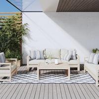 VidaXL Buitenkleed omkeerbaar 80x250 cm marineblauw en wit - thumbnail