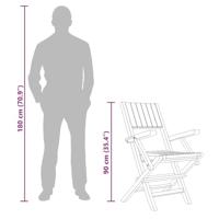 Tuinstoelen inklapbaar 6 st 55x61x90 cm massief teakhout - thumbnail