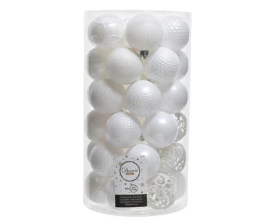 Kerstballen Decoris Wit Ø 6 cm (37 Onderdelen)