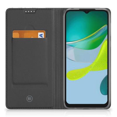 Motorola Moto E13 4G Stand Case Zwart Roze Vormen