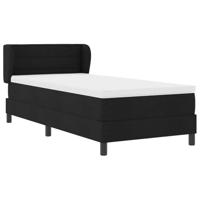 Boxspringbed met matras stof zwart 90x190 cm - thumbnail