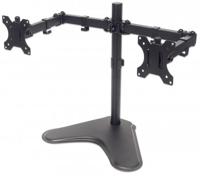 Manhattan 461559 Monitorvoet Aantal monteerbare displays: 2 Display(s) 33,0 cm (13) - 81,3 cm (32) Zwart In hoogte verstelbaar, Kantelbaar, Zwenkbaar - thumbnail