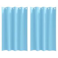 VidaXL Zwart-out gordijnen met ringen 2 pcs lichtblauw 175 x 140 cm - thumbnail