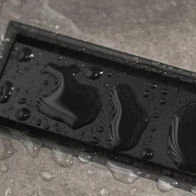 Douchegoot Easy Drain Compact Modulo TAF Black - Zero+ Zwart M1 60 cm, waterslot 50 mm