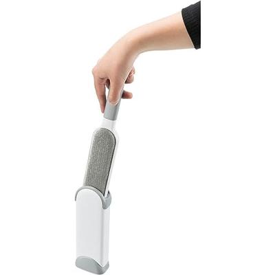 Trixie harenpluizenborstel met reinigingsstation wit / grijs