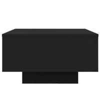 Salontafel met LED-verlichting 55x55x31 cm zwart - thumbnail